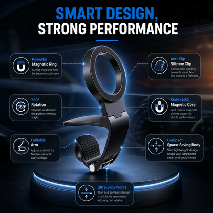 🚗Foldable Magnetic Car Phone Holder for Hands-Free Driving 📱