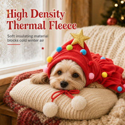 🎄 50% OFF – Cozy Christmas Tree Cape for Cats & Dogs