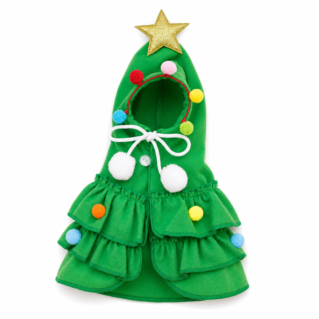🎄 50% OFF – Cozy Christmas Tree Cape for Cats & Dogs