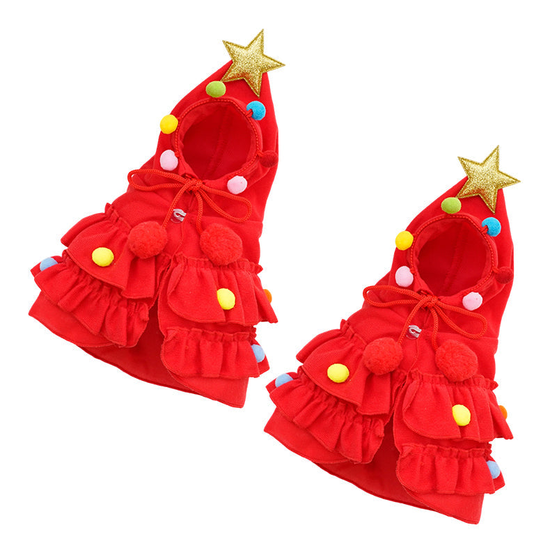 🎄 50% OFF – Cozy Christmas Tree Cape for Cats & Dogs