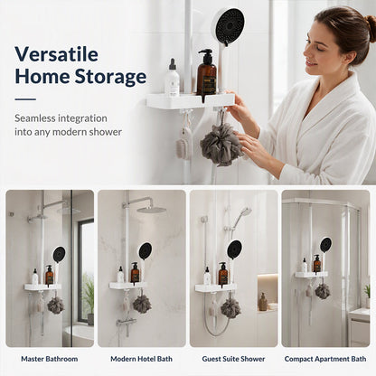 🚿 Adjustable Shower Rail Organizer for Flexible Bathroom Storage