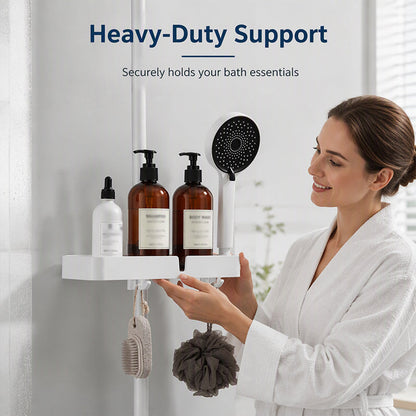 🚿 Adjustable Shower Rail Organizer for Flexible Bathroom Storage