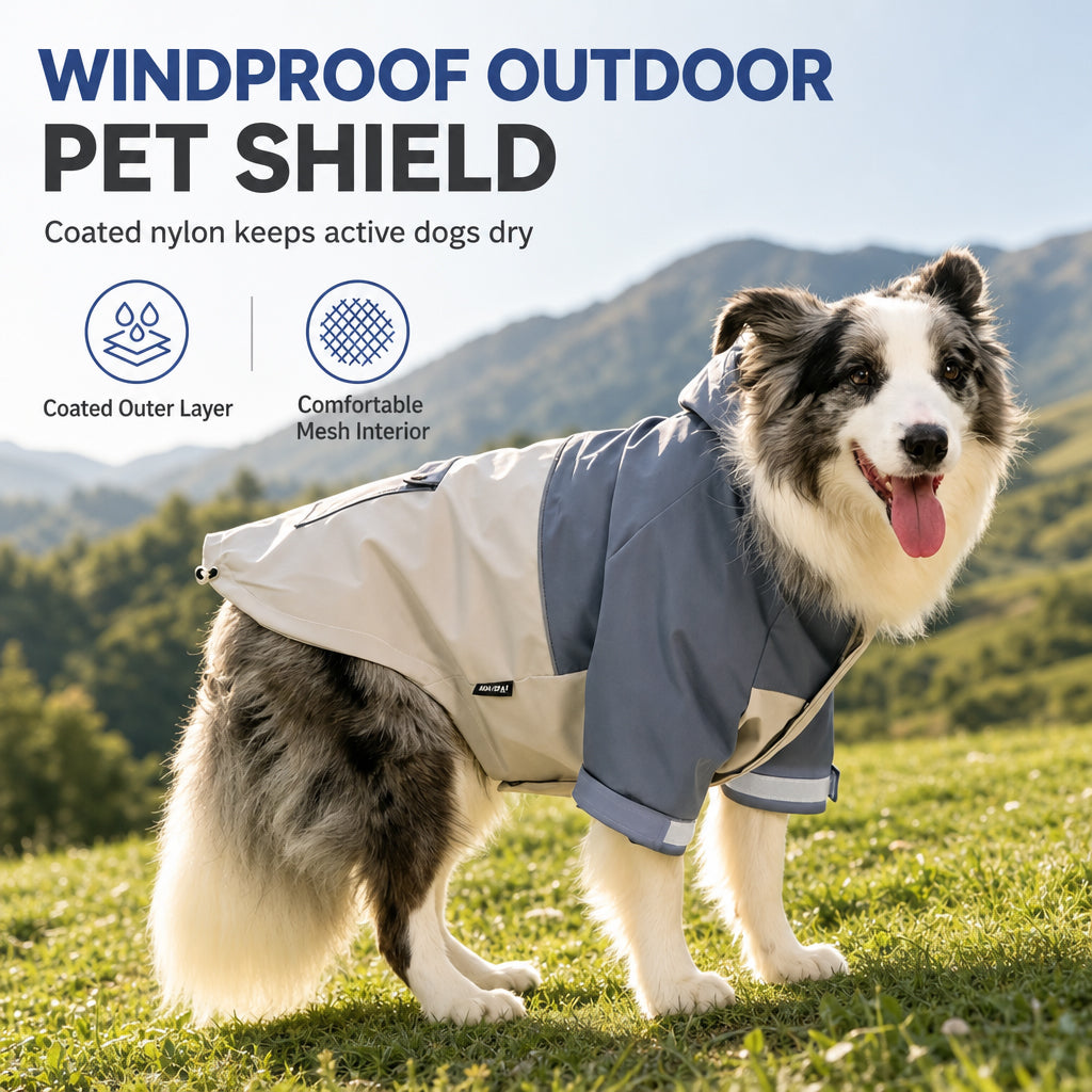 ⏳🔥LIMITED-TIME 50% OFF! ⏰Waterproof Dog Raincoat Colorblock Pet Outdoor with Dirtproof Leg Protection