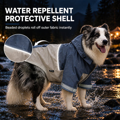 ⏳🔥LIMITED-TIME 50% OFF! ⏰Waterproof Dog Raincoat Colorblock Pet Outdoor with Dirtproof Leg Protection