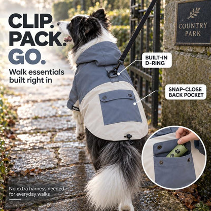 ⏳🔥LIMITED-TIME 50% OFF! ⏰Waterproof Dog Raincoat Colorblock Pet Outdoor with Dirtproof Leg Protection