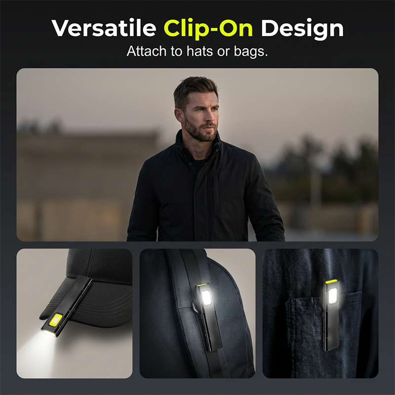 Hands-Free Magnetic Work Light with Clip