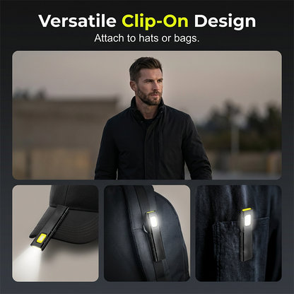 Hands-Free Magnetic Work Light with Clip