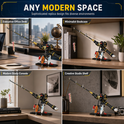 Mini Fishing Rod & Reel Display 🎣 – Realistic Sea-Fishing Model for Collectors