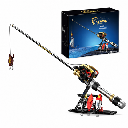 Mini Fishing Rod & Reel Display 🎣 – Realistic Sea-Fishing Model for Collectors