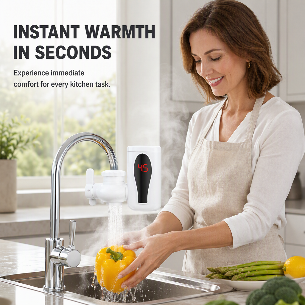 Instant-Heat Kitchen Faucet 🚰 – Electric Hot Water Tap for Everyday Use