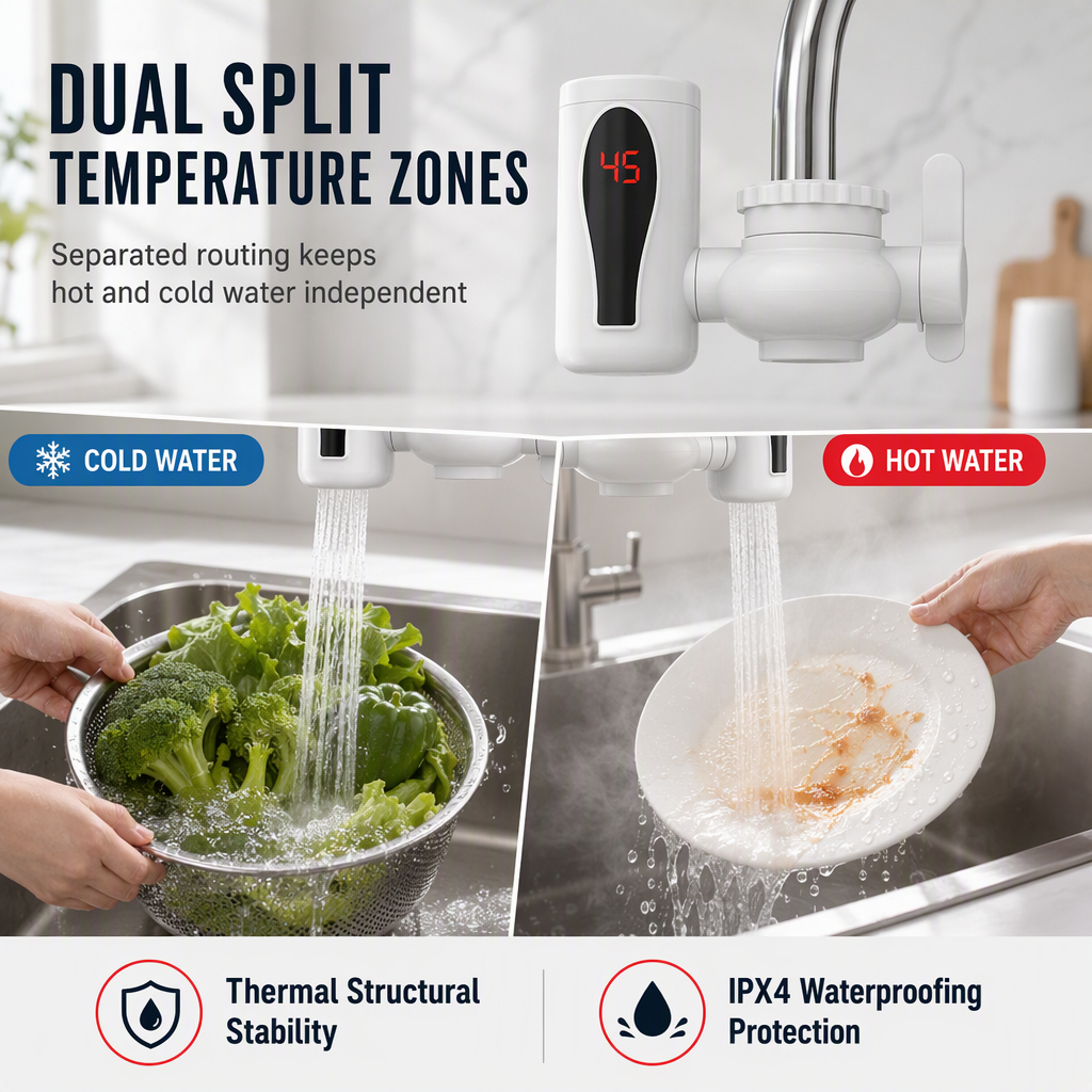 Instant-Heat Kitchen Faucet 🚰 – Electric Hot Water Tap for Everyday Use