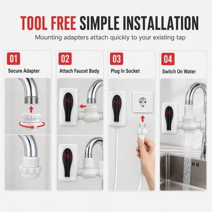 Instant-Heat Kitchen Faucet 🚰 – Electric Hot Water Tap for Everyday Use
