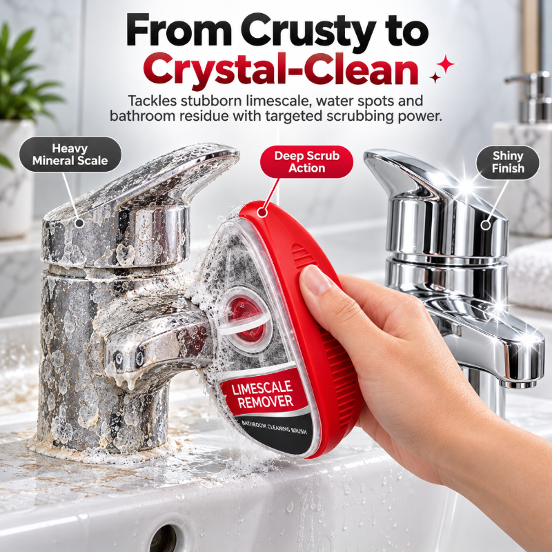 Refillable Bathroom Scrub Brush 🧽 – 2-in-1 Soap Dispensing Cleaner