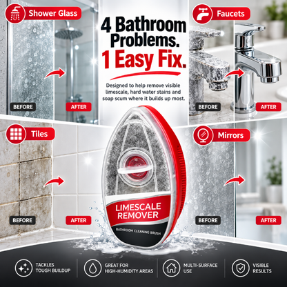 Refillable Bathroom Scrub Brush 🧽 – 2-in-1 Soap Dispensing Cleaner