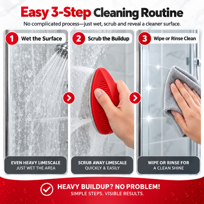 Refillable Bathroom Scrub Brush 🧽 – 2-in-1 Soap Dispensing Cleaner