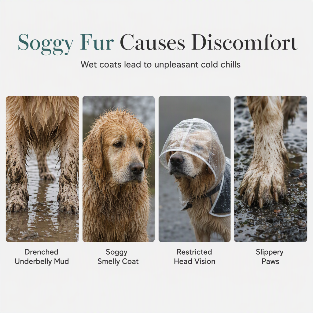 Clear Waterproof Dog Raincoat 🌧️ – Rainy-Day Protection | 50% OFF