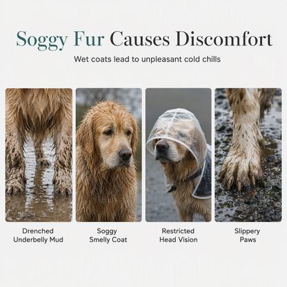 Clear Waterproof Dog Raincoat 🌧️ – Rainy-Day Protection | 50% OFF
