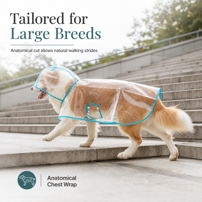 Clear Waterproof Dog Raincoat 🌧️ – Rainy-Day Protection | 50% OFF