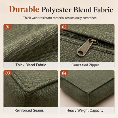 🧺🛋️ Turn Clutter Into a Cozy Seat – Fillable Storage Stool Cover
