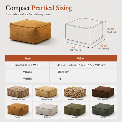 🧺🛋️ Turn Clutter Into a Cozy Seat – Fillable Storage Stool Cover