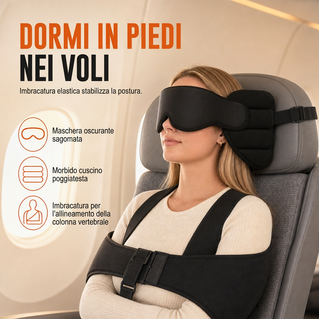 Travel Neck Support Pillow ✈️ – 3D Blackout Sleep Mask Set