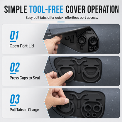 🔋 EV Charging Port Cover – Silicone Dustproof Protector for Electric Vehicles