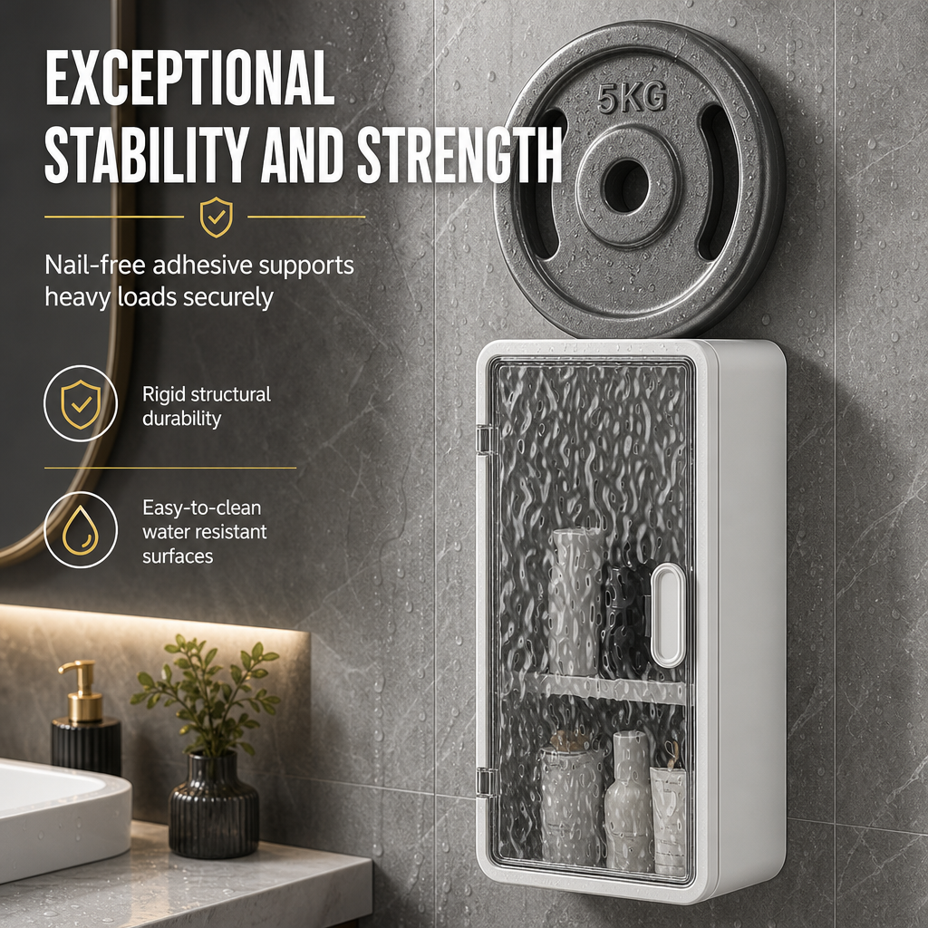 ⏳🔥LIMITED-TIME 50% OFF! ⏰Wall-Mounted Bathroom Organizer – Space-saving & easy install ✨