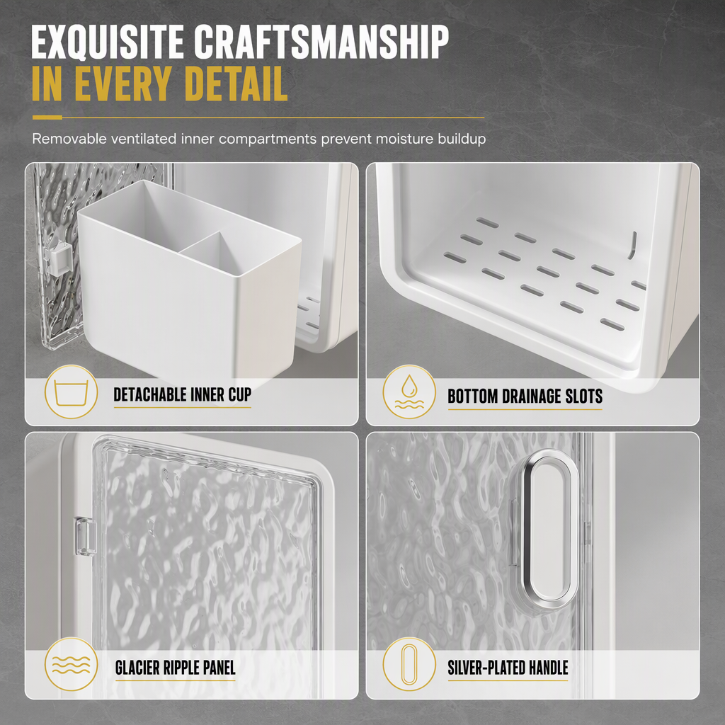 ⏳🔥LIMITED-TIME 50% OFF! ⏰Wall-Mounted Bathroom Organizer – Space-saving & easy install ✨