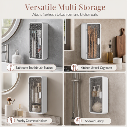 ⏳🔥LIMITED-TIME 50% OFF! ⏰Wall-Mounted Bathroom Organizer – Space-saving & easy install ✨