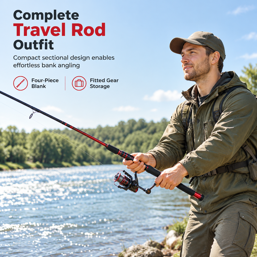 ⏳🔥LIMITED-TIME 50% OFF! ⏰✨ 4-Piece Fiberglass Sea Fishing Rod — Long Distance Casting 🎣🌊