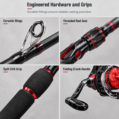 ⏳🔥LIMITED-TIME 50% OFF! ⏰✨ 4-Piece Fiberglass Sea Fishing Rod — Long Distance Casting 🎣🌊
