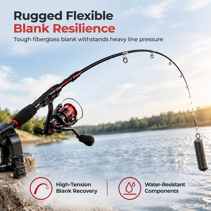 ⏳🔥LIMITED-TIME 50% OFF! ⏰✨ 4-Piece Fiberglass Sea Fishing Rod — Long Distance Casting 🎣🌊