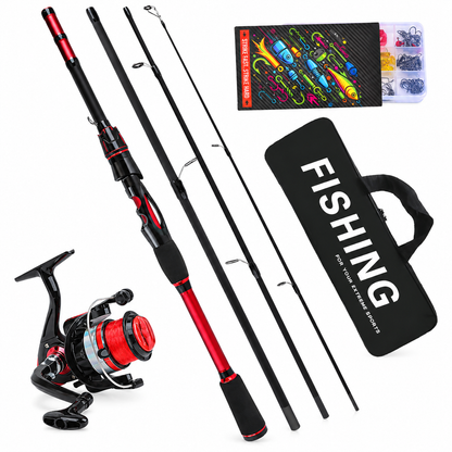 ⏳🔥LIMITED-TIME 50% OFF! ⏰✨ 4-Piece Fiberglass Sea Fishing Rod — Long Distance Casting 🎣🌊