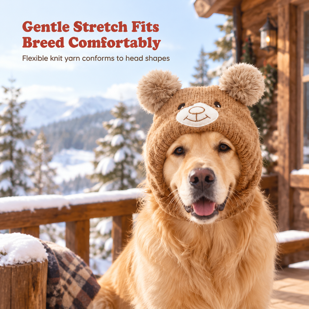 🐶❄️ Puppy Ear Knit Hat – Cozy Winter Warmth with Playful Charm