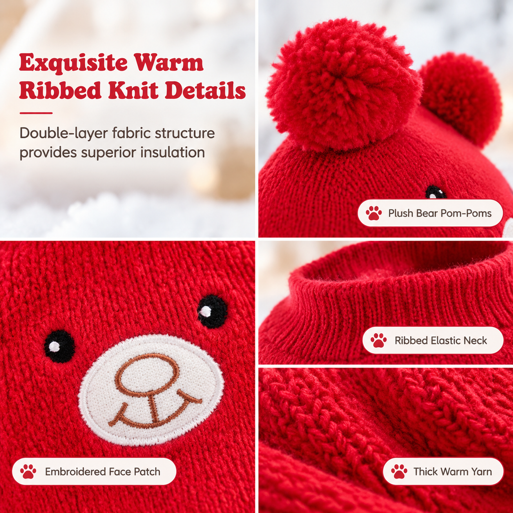 🐶❄️ Puppy Ear Knit Hat – Cozy Winter Warmth with Playful Charm