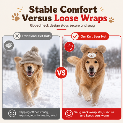🐶❄️ Puppy Ear Knit Hat – Cozy Winter Warmth with Playful Charm