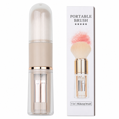 💄 Retractable Makeup Brush Kit – Portable Blush & Lip Applicators