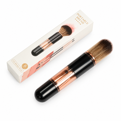 💄 Retractable Makeup Brush Kit – Portable Blush & Lip Applicators