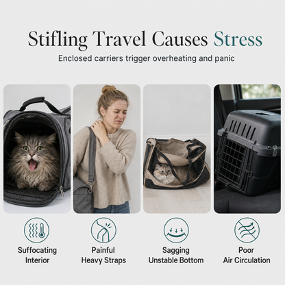 🐾🎒 Breathable Pet Shoulder Bag – Comfortable Travel Carrier for Cats & Dogs