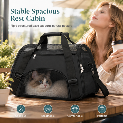 🐾🎒 Breathable Pet Shoulder Bag – Comfortable Travel Carrier for Cats & Dogs