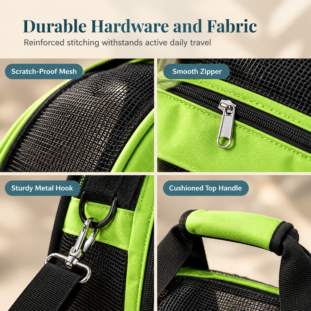 🐾🎒 Breathable Pet Shoulder Bag – Comfortable Travel Carrier for Cats & Dogs