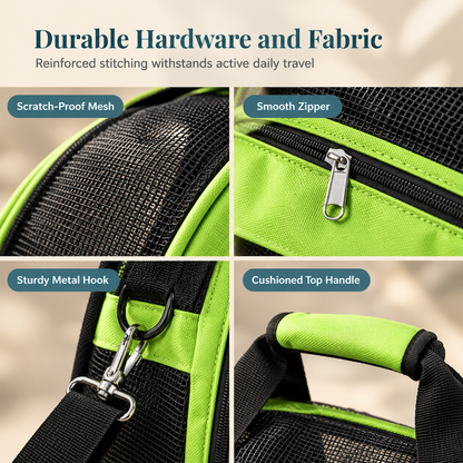 🐾🎒 Breathable Pet Shoulder Bag – Comfortable Travel Carrier for Cats & Dogs