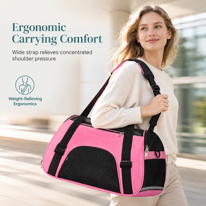 🐾🎒 Breathable Pet Shoulder Bag – Comfortable Travel Carrier for Cats & Dogs