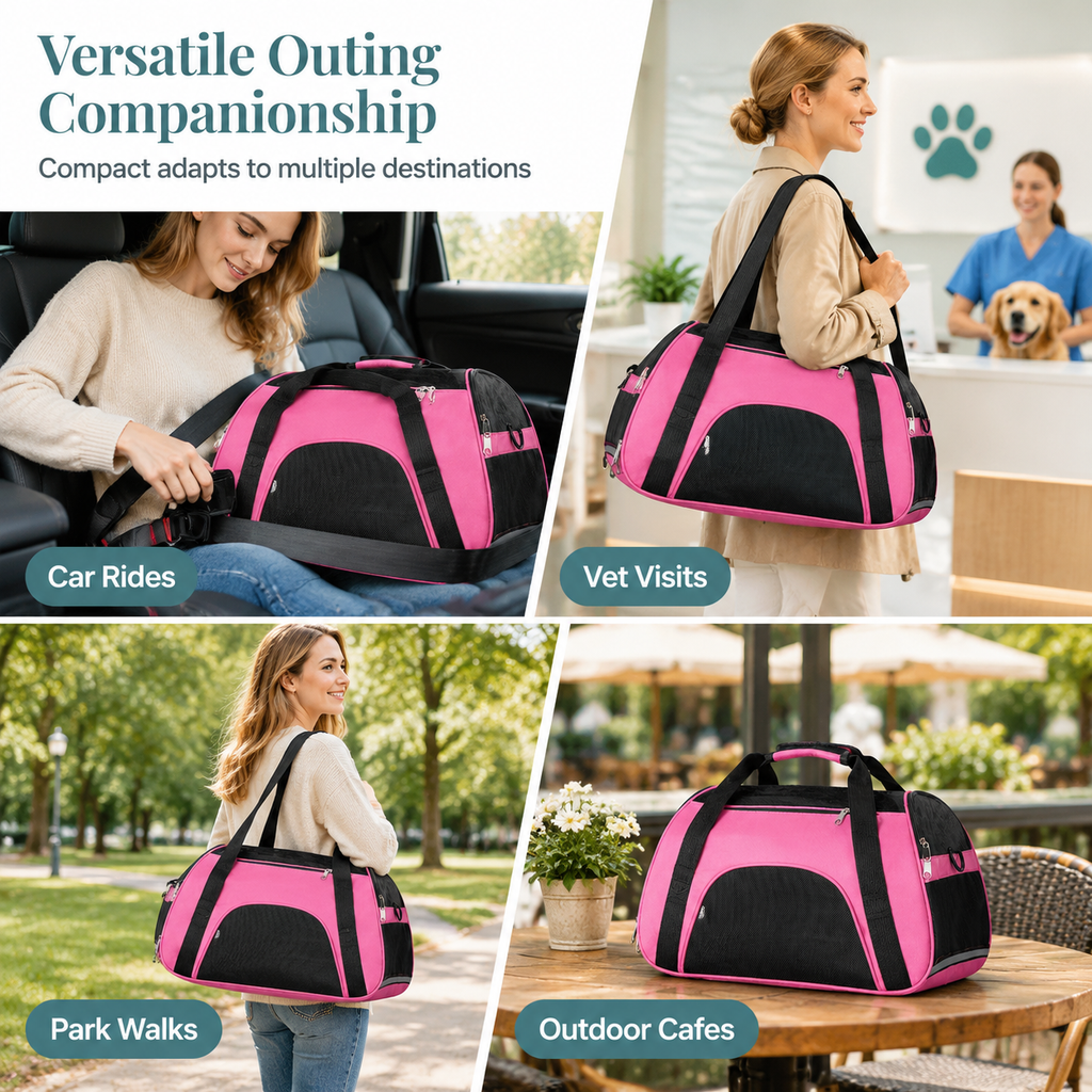 🐾🎒 Breathable Pet Shoulder Bag – Comfortable Travel Carrier for Cats & Dogs