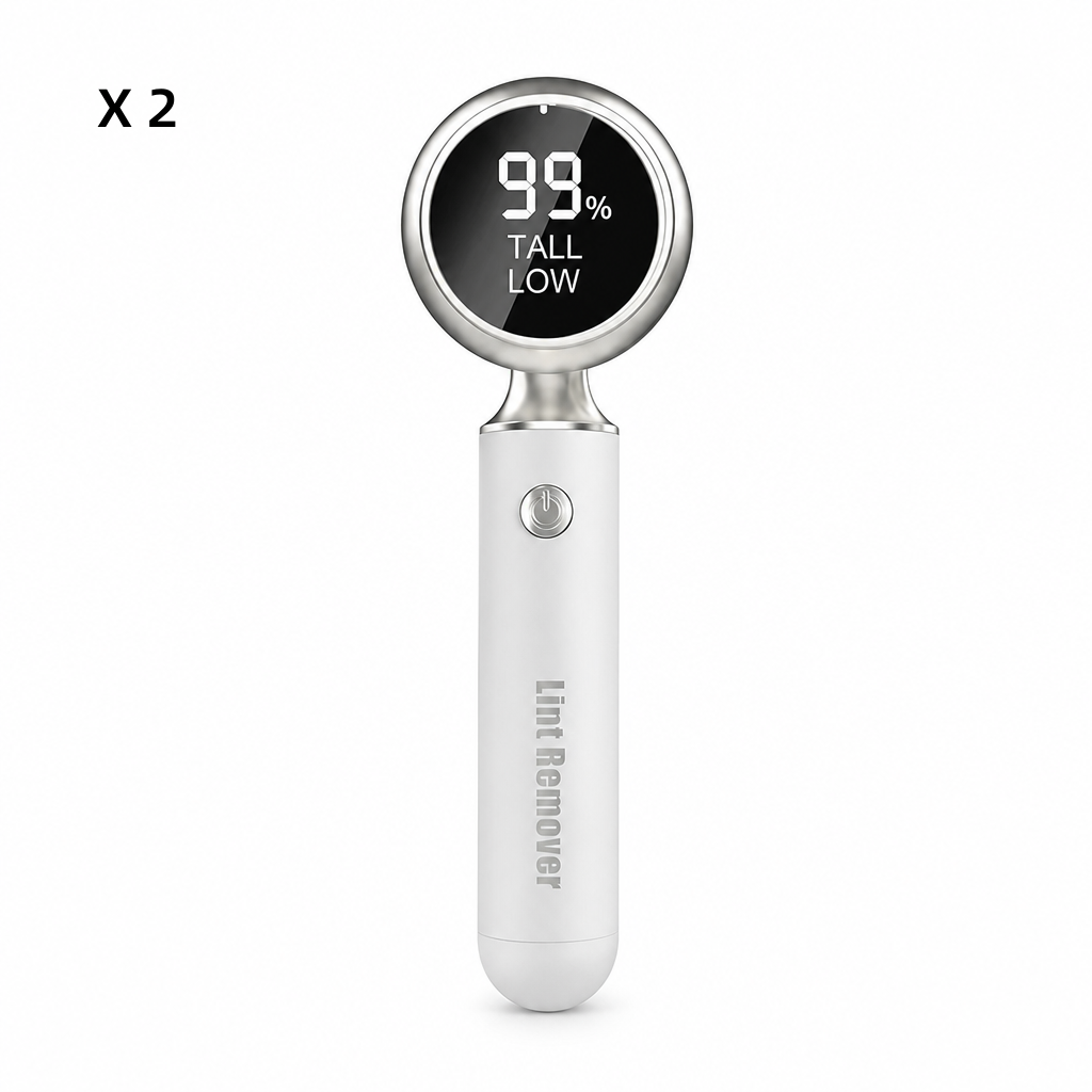 🧥 Rechargeable electric fabric shaver with a smart digital display.