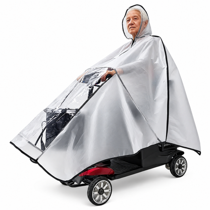 🛵 Waterproof Mobility Scooter Poncho – Extra-Large PVC Protective Cover