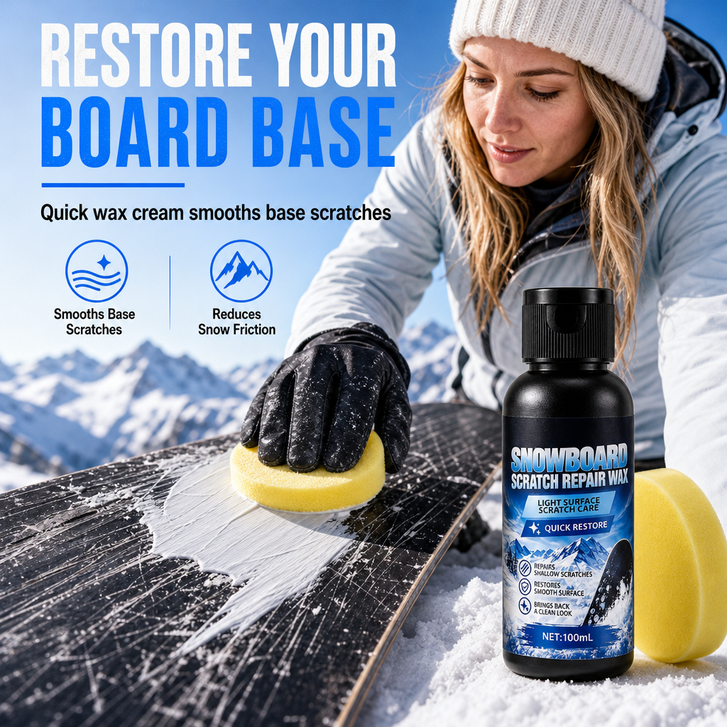 Ski and Snowboard Scratch Repair Wax Emulsion 100ml to Fill Shallow Scratches and Rejuvenate Base for Smooth Gliding