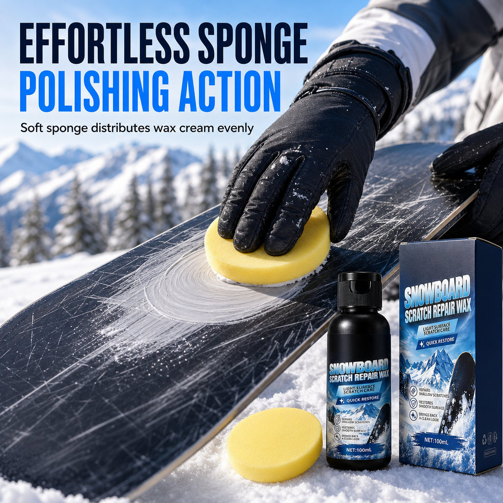 Ski and Snowboard Scratch Repair Wax Emulsion 100ml to Fill Shallow Scratches and Rejuvenate Base for Smooth Gliding