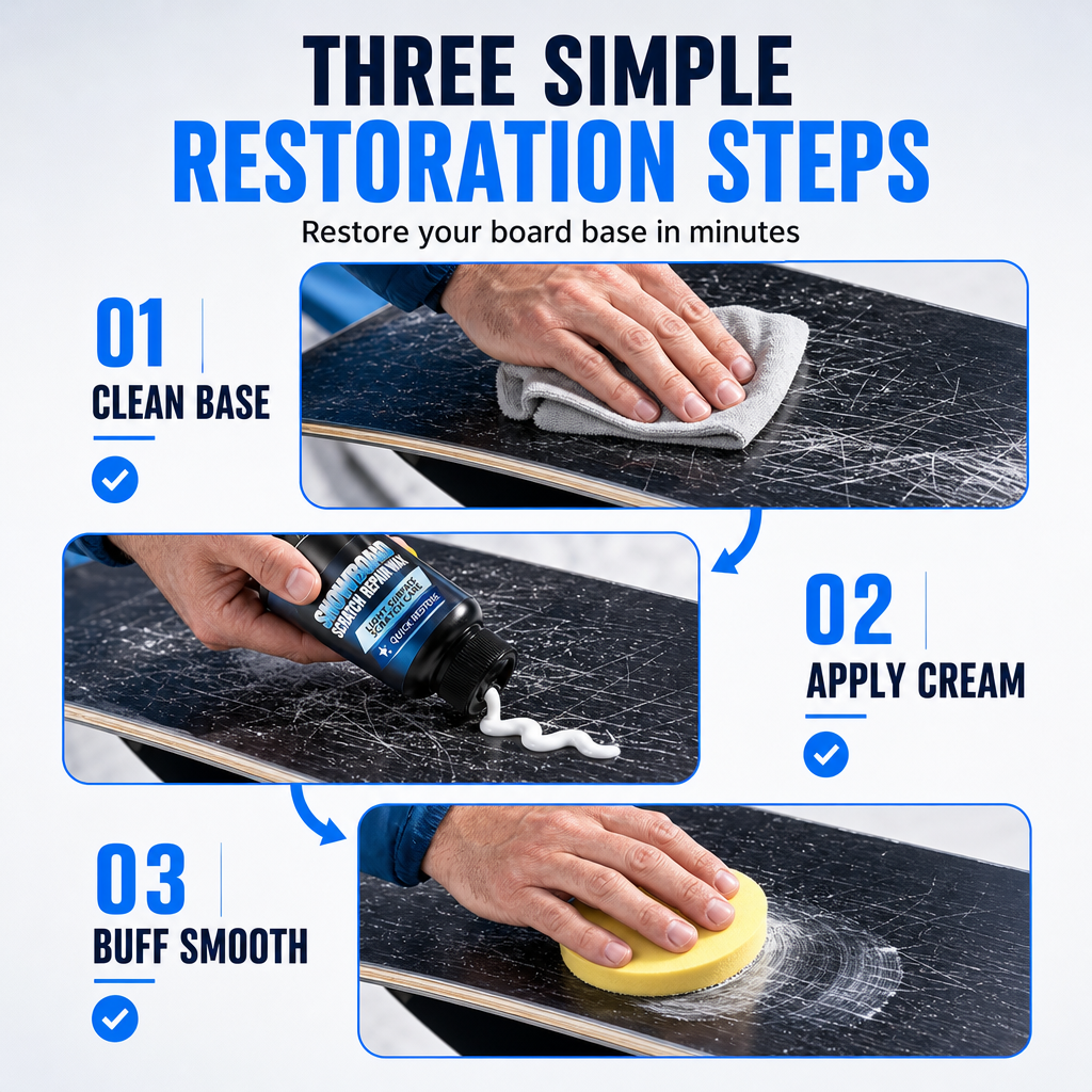 Ski and Snowboard Scratch Repair Wax Emulsion 100ml to Fill Shallow Scratches and Rejuvenate Base for Smooth Gliding