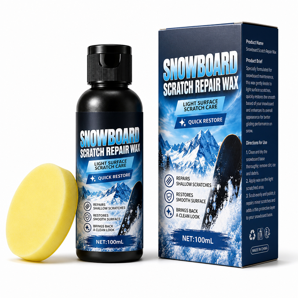 Ski and Snowboard Scratch Repair Wax Emulsion 100ml to Fill Shallow Scratches and Rejuvenate Base for Smooth Gliding